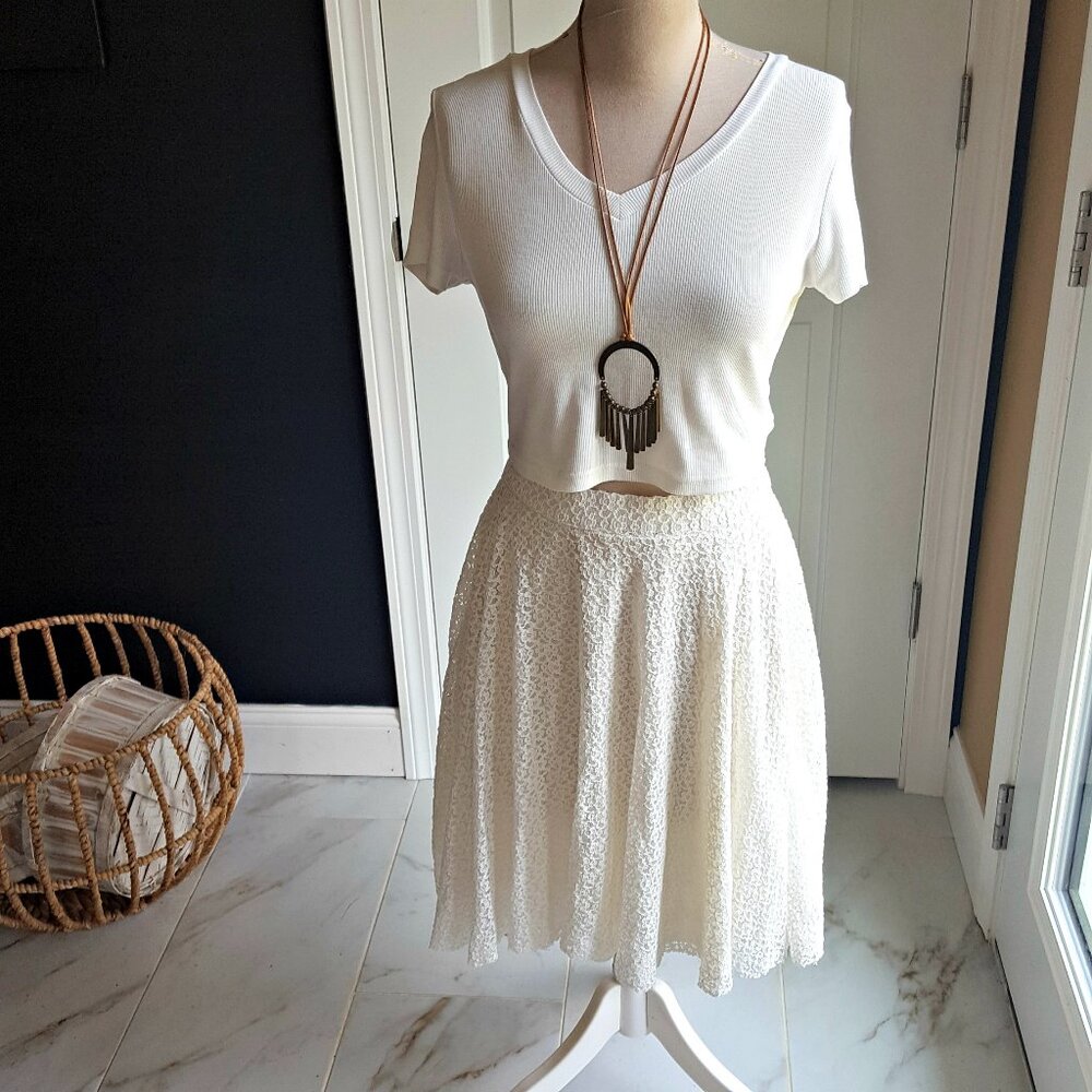 BOHO Lace A LINE SKIRT SZ L